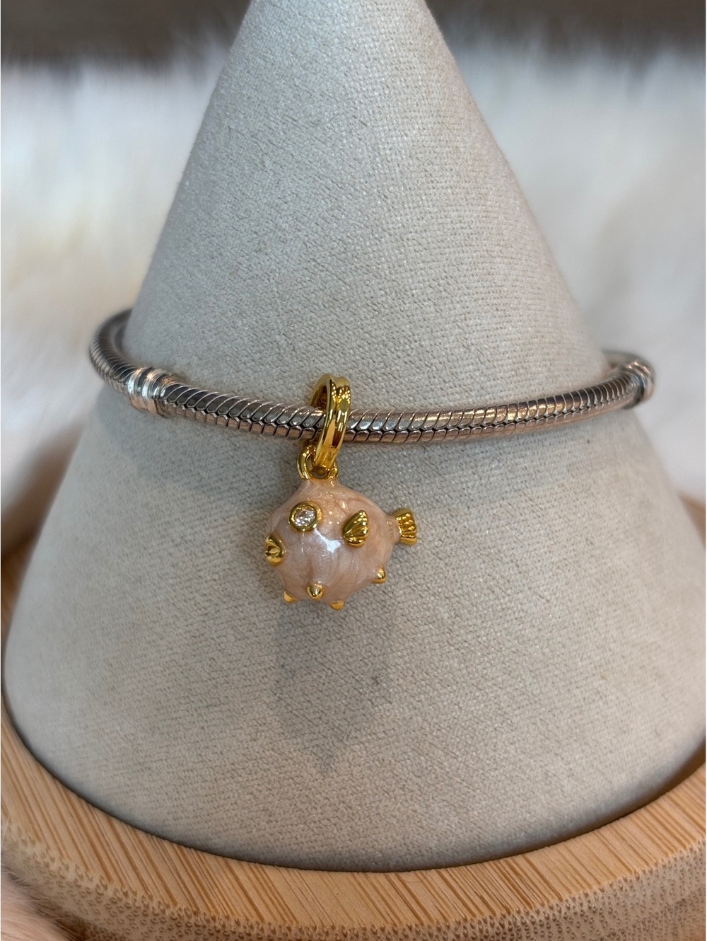 Pandora Gold and Pearl Fish Charm